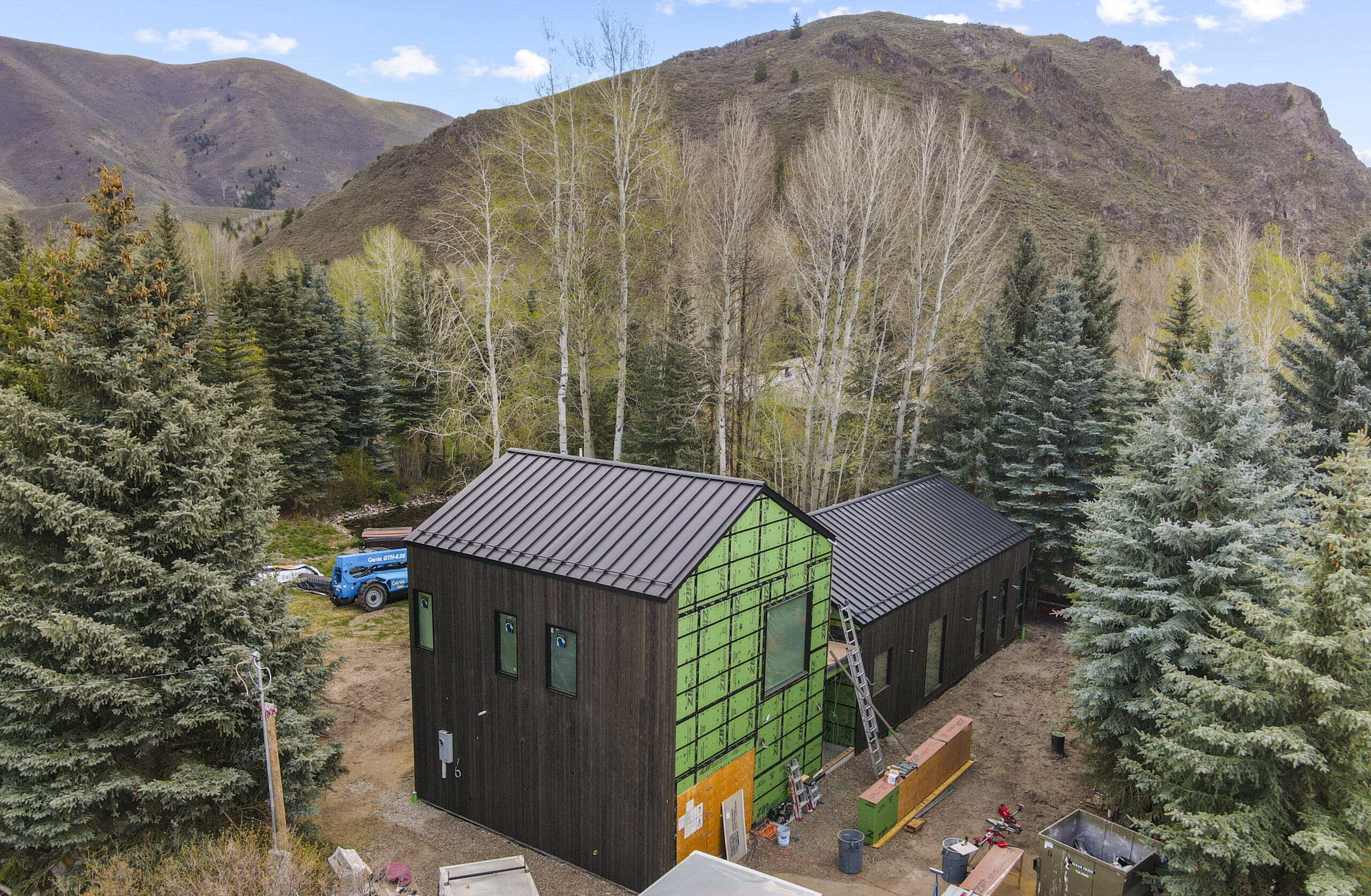 custom home under construction in sun valley idaho, value engineering